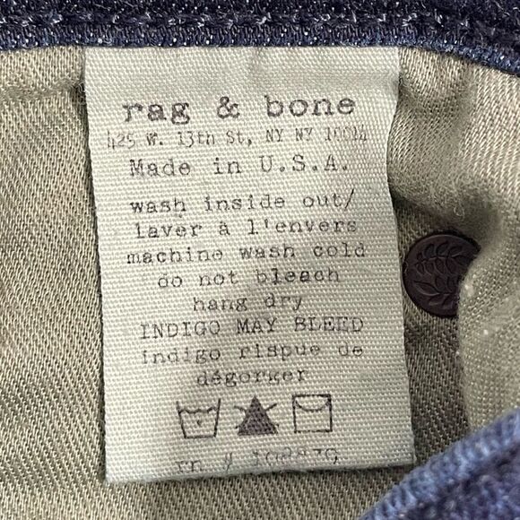 Rag & Bone Ankle‎ Skinny Jeans Size 28 Dark Blue Wash - Olive Harrow W1502K520 - Picture 7 of 8